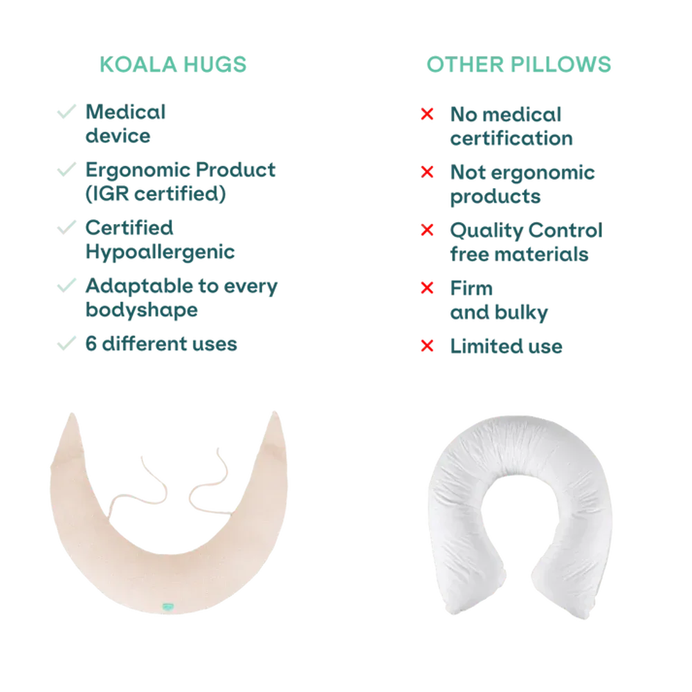 Koala Babycare® Maternity pillow Hug Comfy Bamboo Beige - Image 5