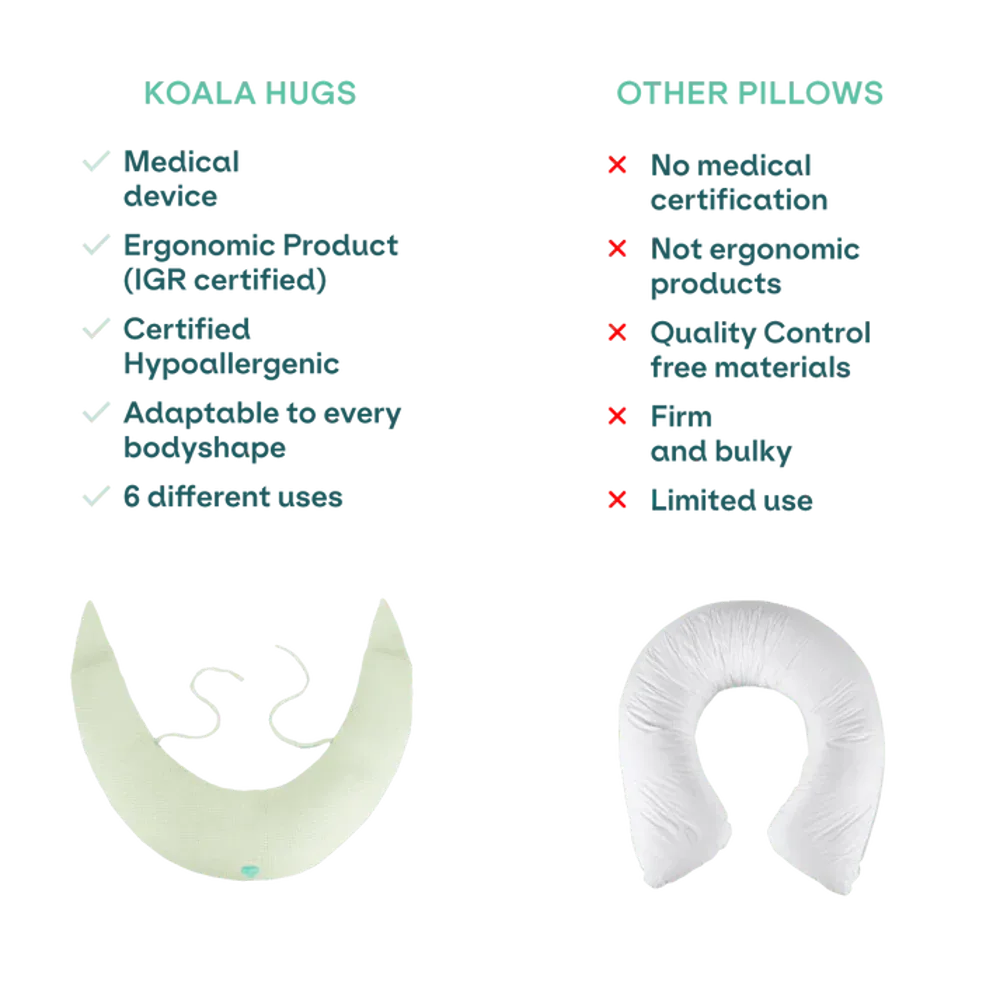 Koala Babycare® Maternity pillow Hug Comfy Bamboo Sage Green - Image 6