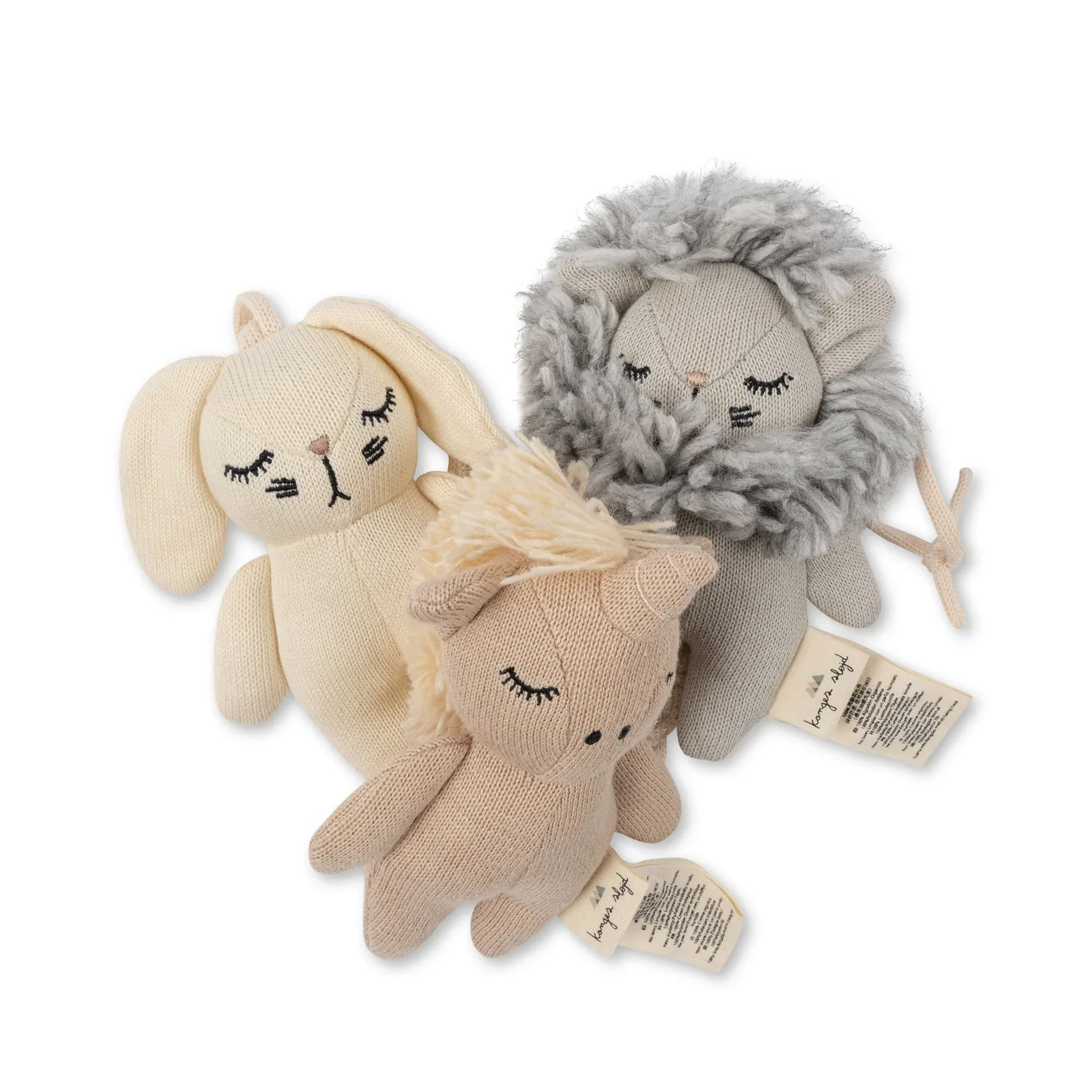 Konges Sløjd® 3-pack Activity Toys Lion/Rabbit/Unicorn - Image 5