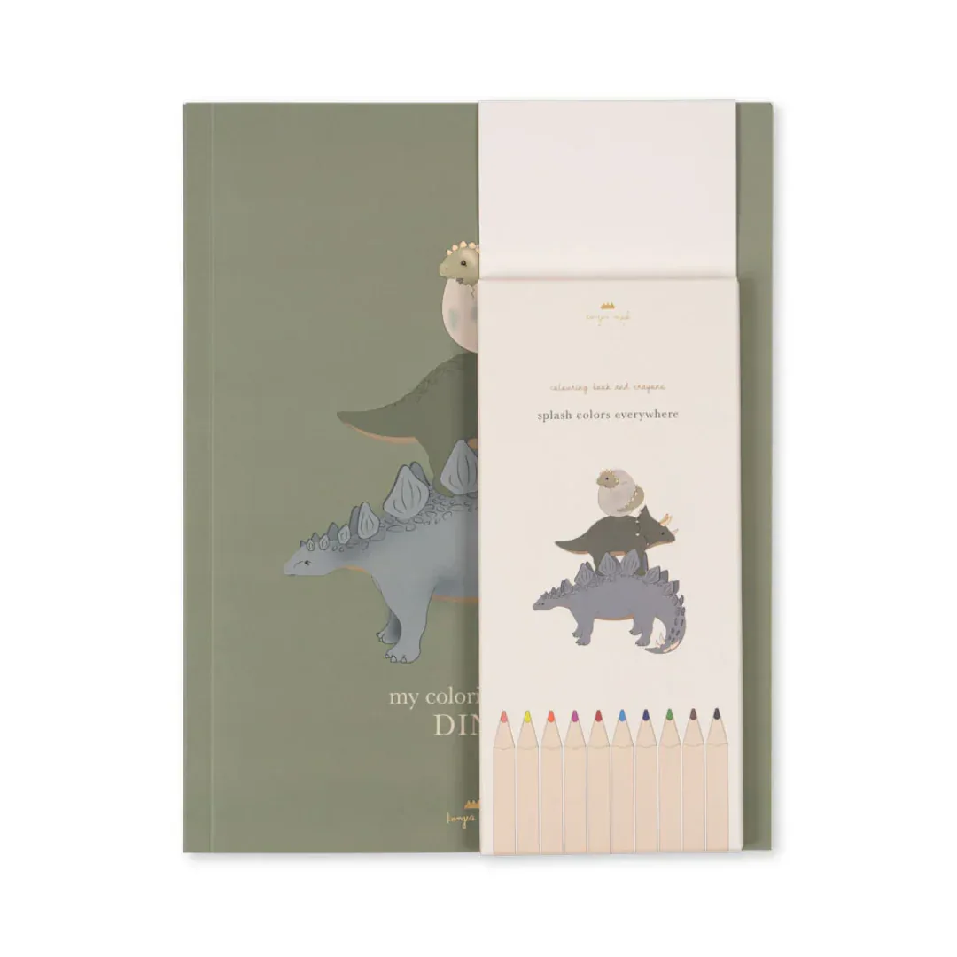 Konges Sløjd® Coloring book and crayon set Dino - Image 2