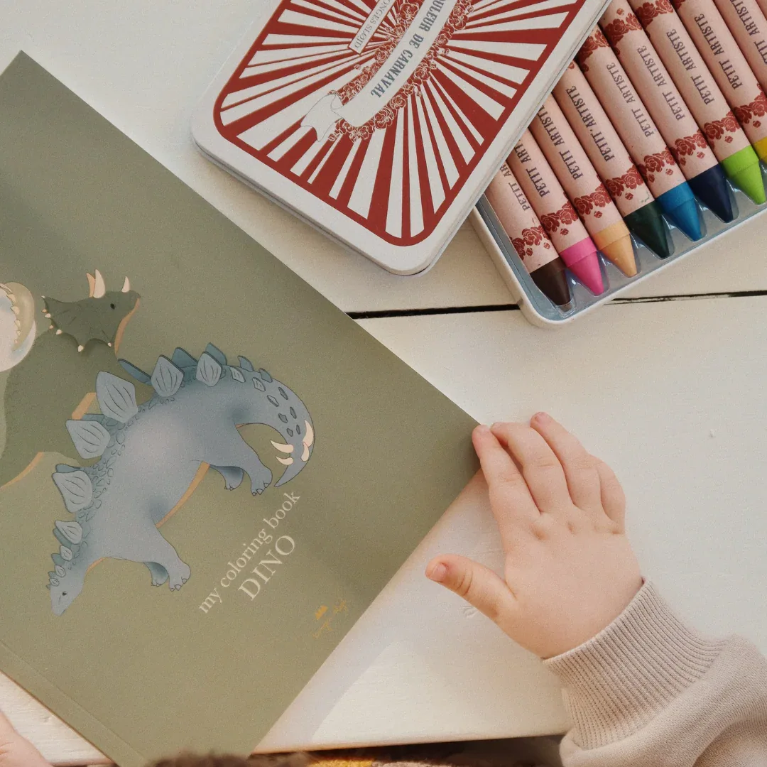 Konges Sløjd® Coloring book and crayon set Dino - Image 3