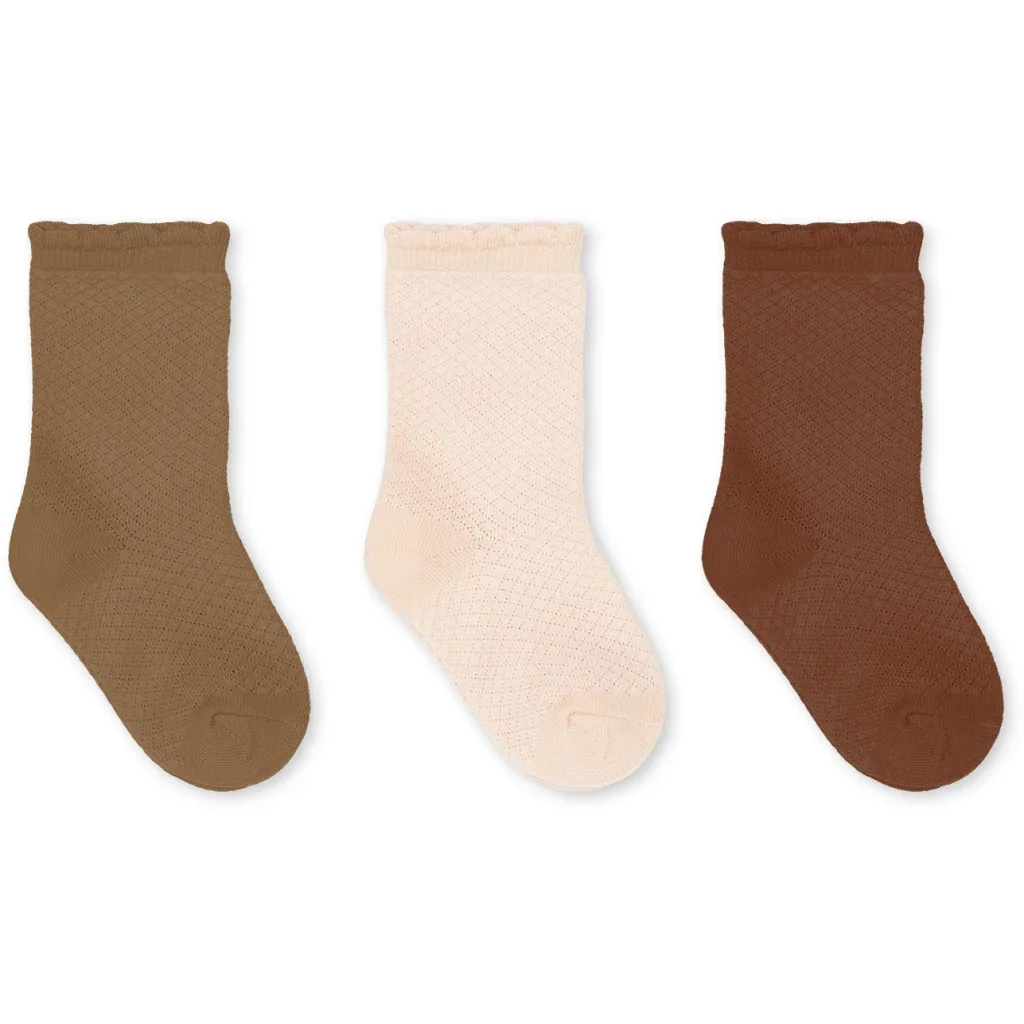 Konges Sløjd® Rib Socks 3 pack Picante/Sun/Tigers Eye - Image 4