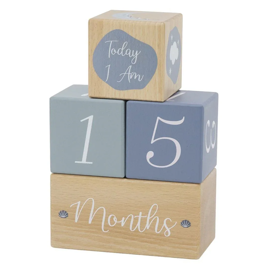 Label Label® Baby Milestone Age Blocks Blue - Image 3