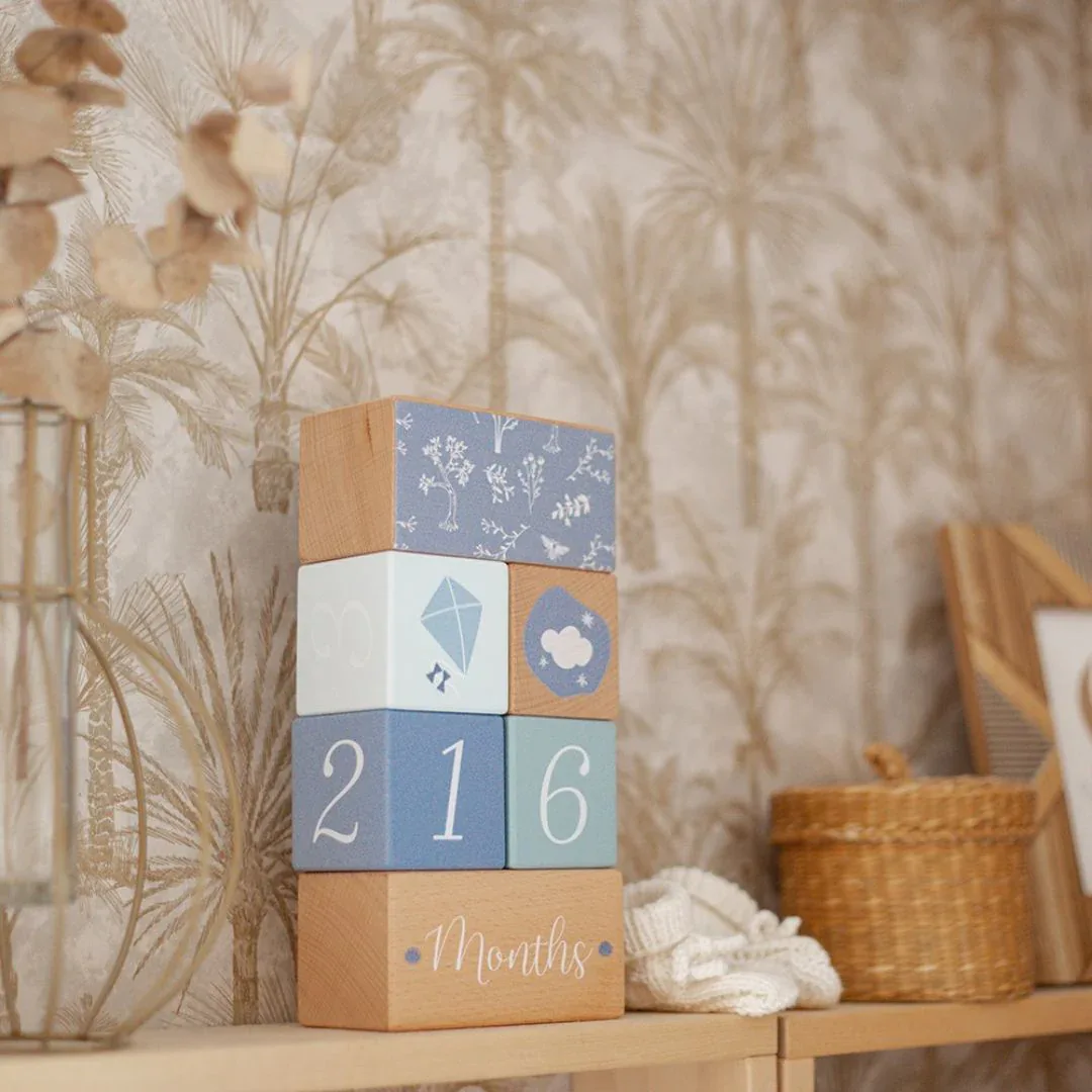 Label Label® Baby Milestone Age Blocks Blue - Image 4