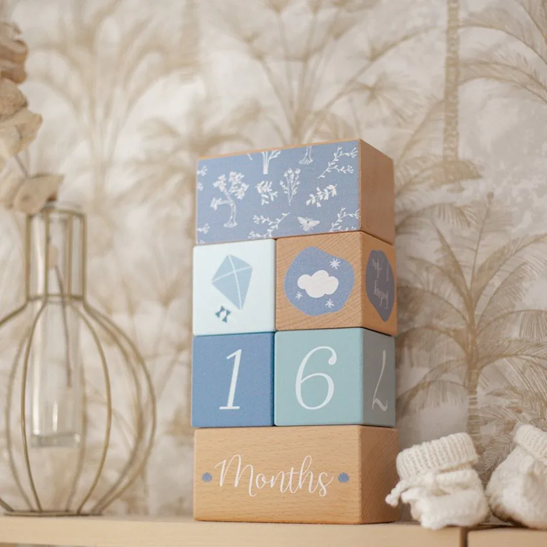 Label Label® Baby Milestone Age Blocks Blue - Image 5