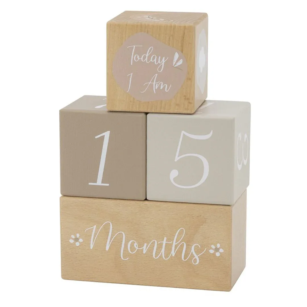 Label Label® Baby Milestone Age Blocks Nougat - Image 2