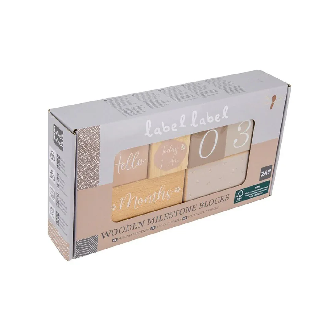 Label Label® Baby Milestone Age Blocks Nougat - Image 3