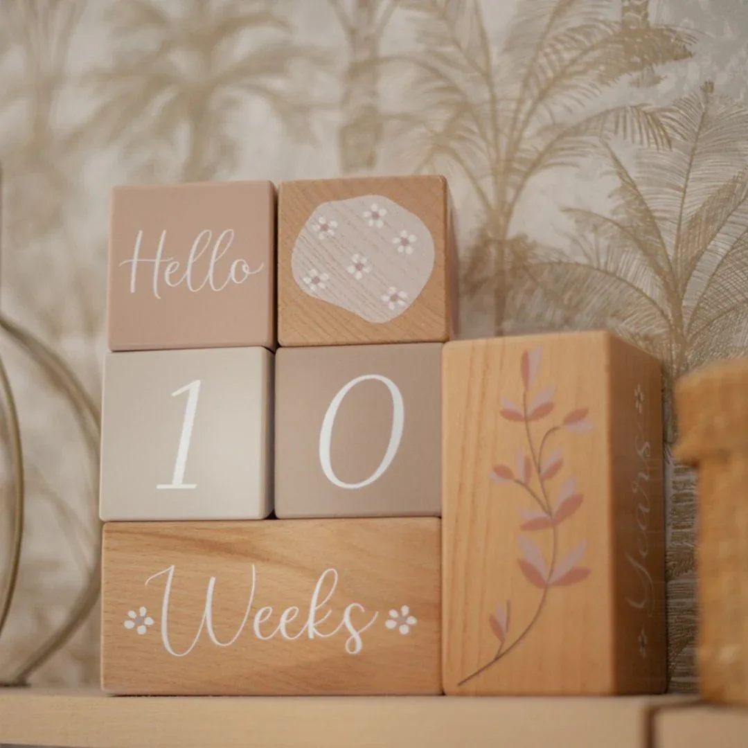 Label Label® Baby Milestone Age Blocks Nougat - Image 4