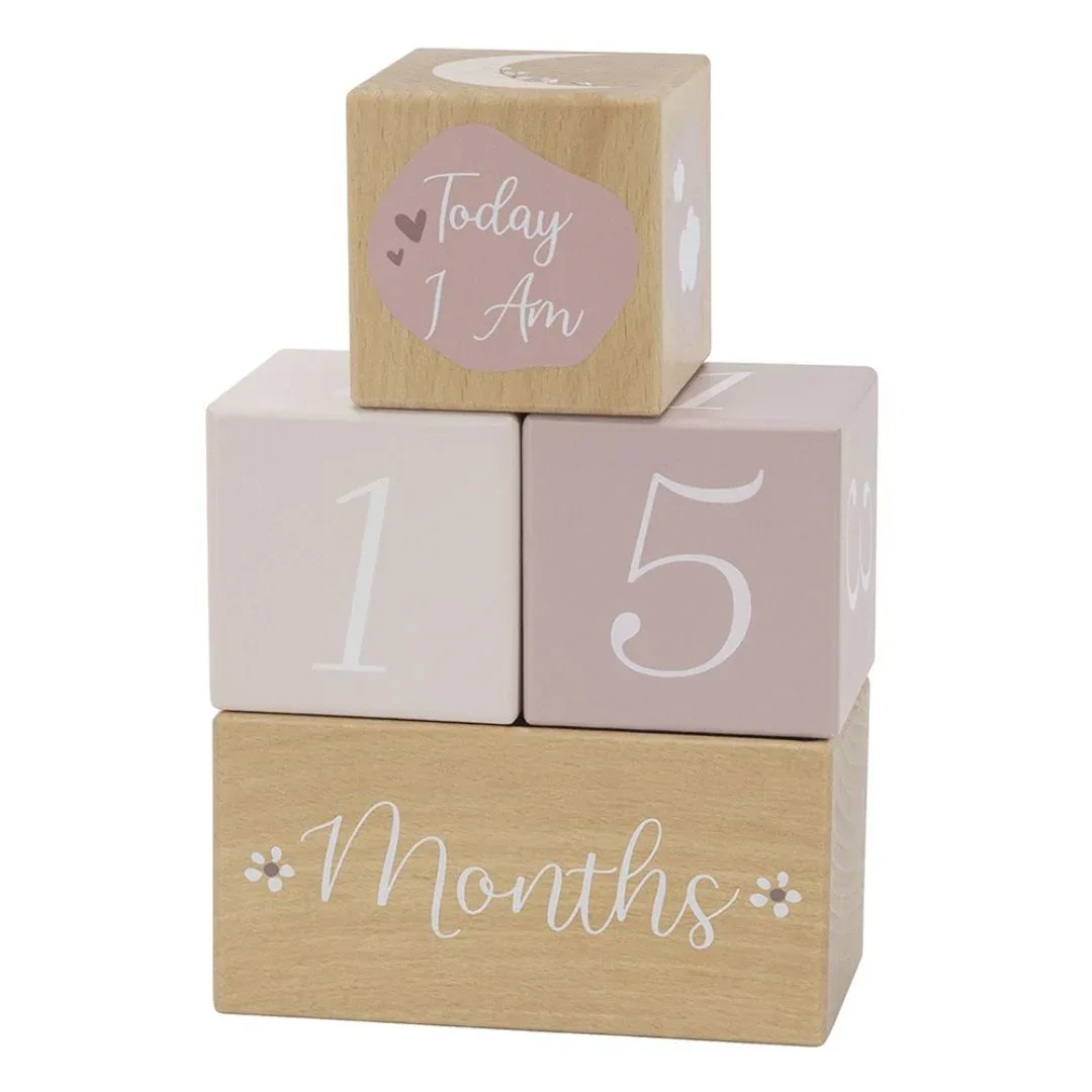 Label Label® Baby Milestone Age Blocks Pink - Image 2