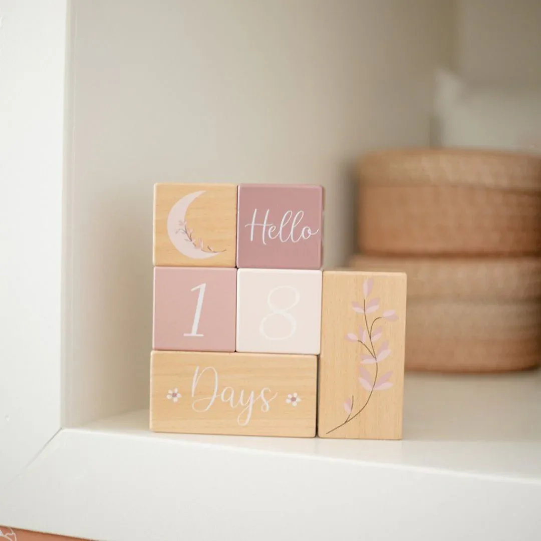 Label Label® Baby Milestone Age Blocks Pink - Image 4
