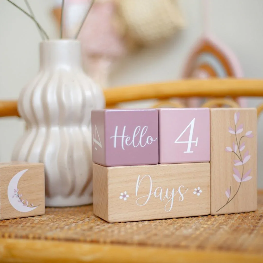 Label Label® Baby Milestone Age Blocks Pink - Image 5