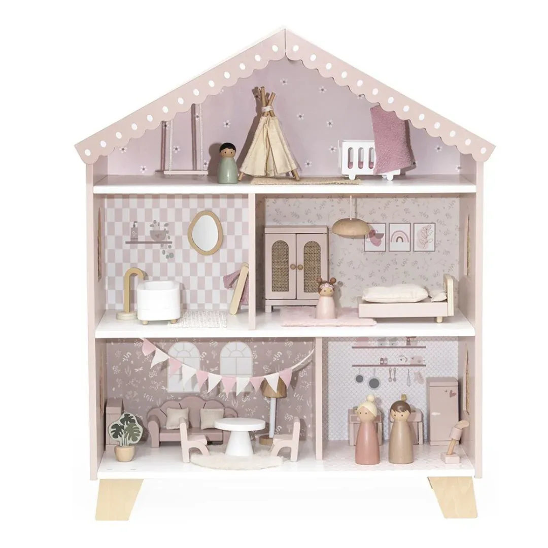 Label Label® Dollhouse with Furniture Pink