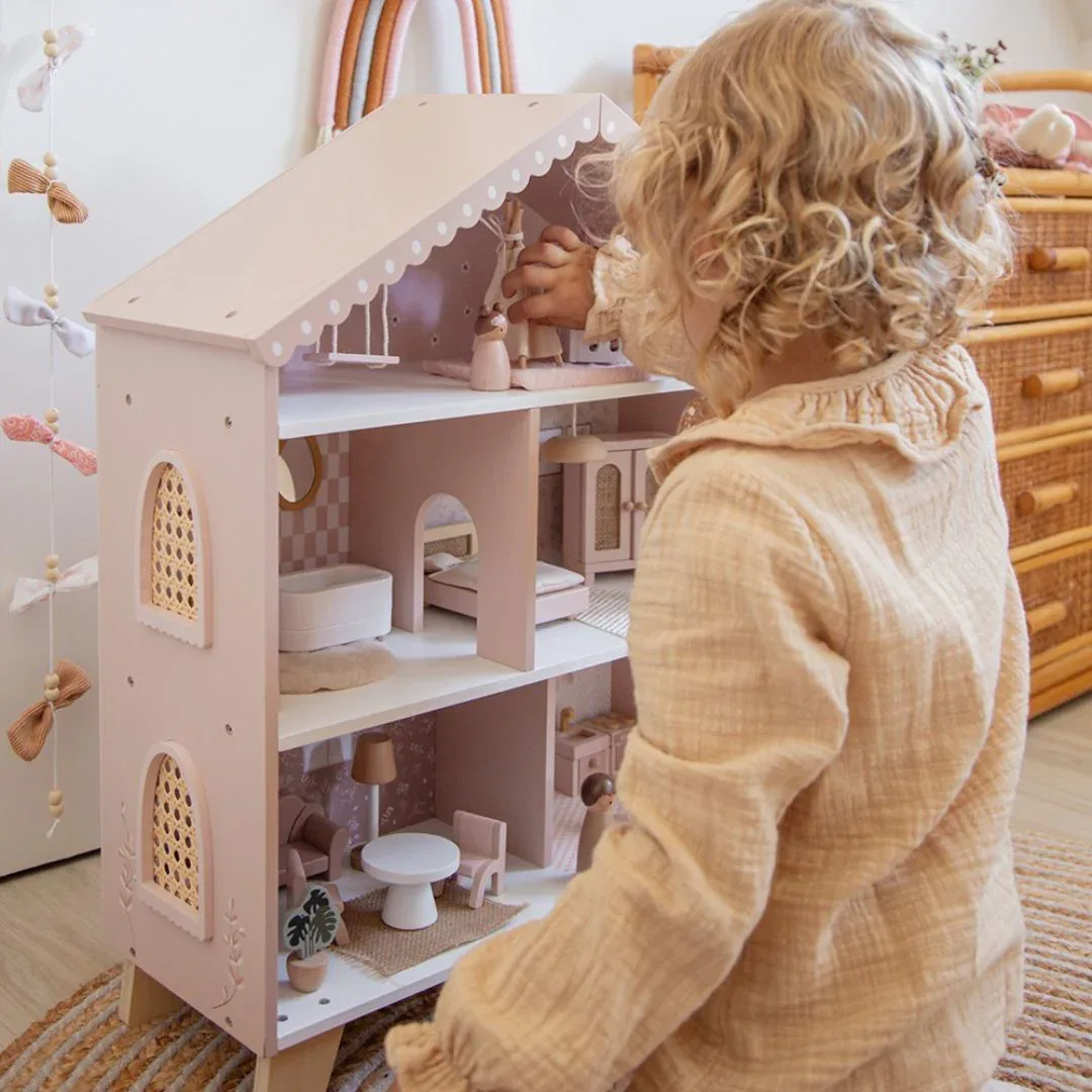 Label Label® Dollhouse with Furniture Pink - Image 4