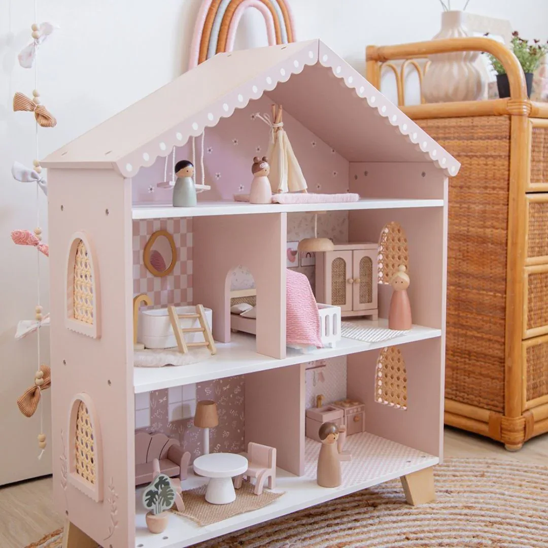 Label Label® Dollhouse with Furniture Pink - Image 6
