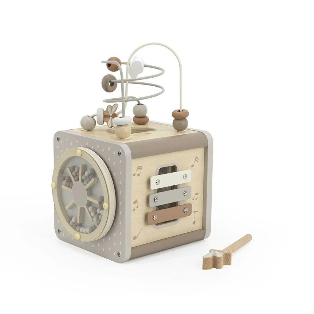 Label Label® Wooden Activity Cube Olive Green - Image 2