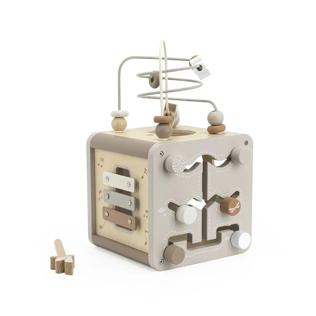 Label Label® Wooden Activity Cube Olive Green - Image 3