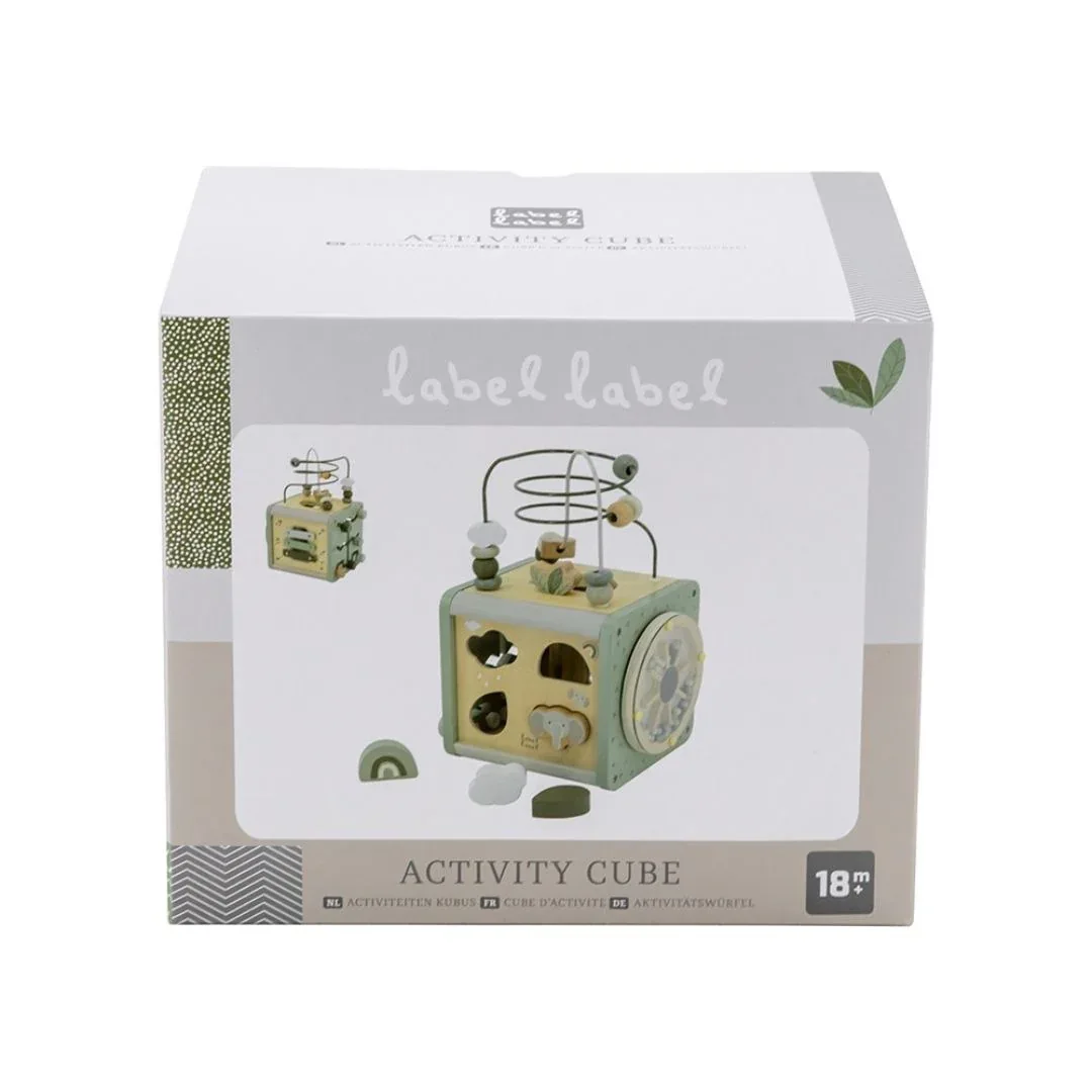 Label Label® Wooden Activity Cube Olive Green - Image 3