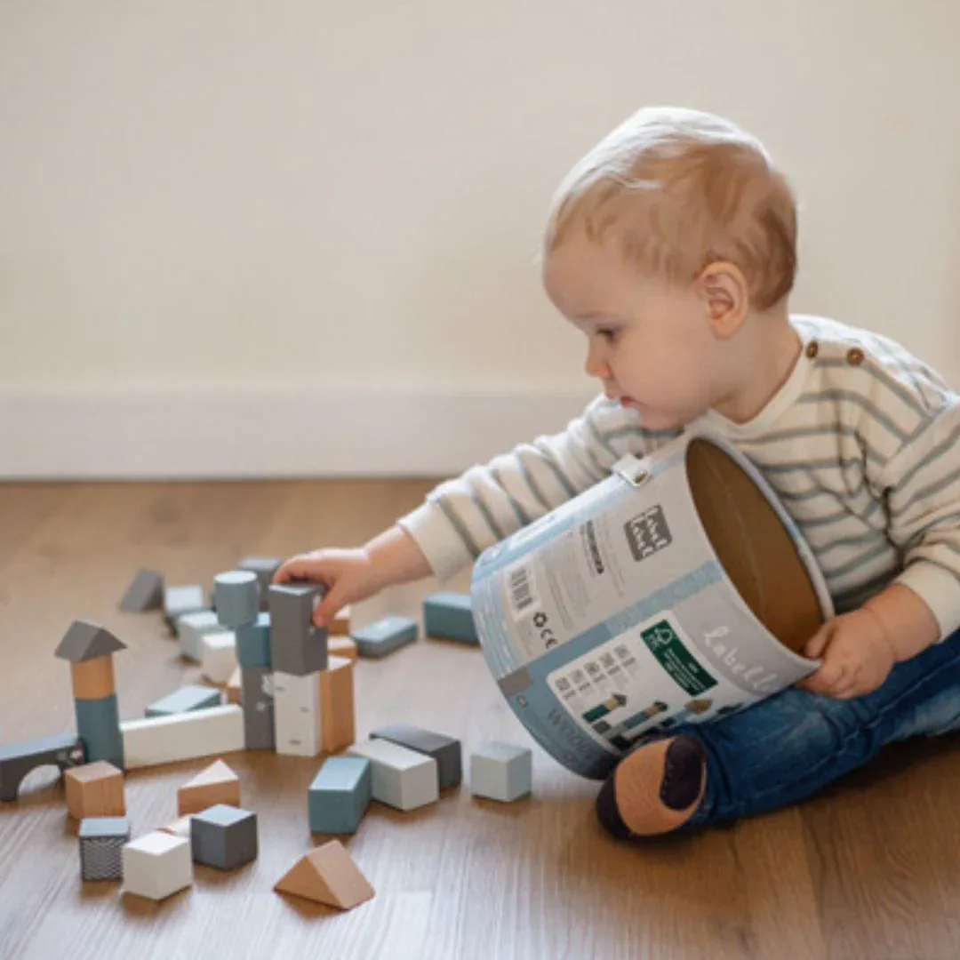 Label Label® Wooden Blocks Blue 50 pcs - Image 4