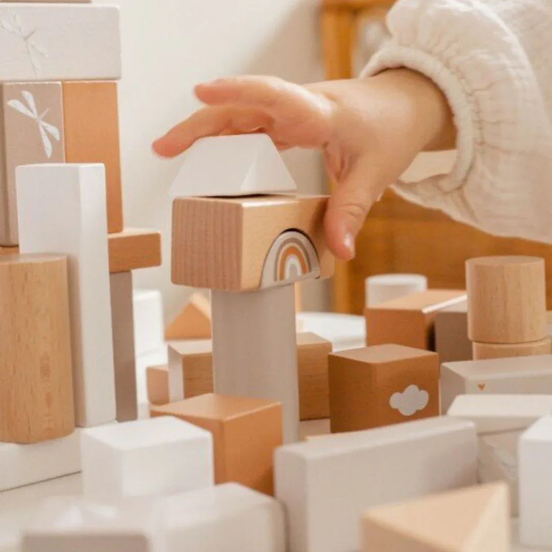 Label Label® Wooden Blocks Nougat 50 pcs - Image 4