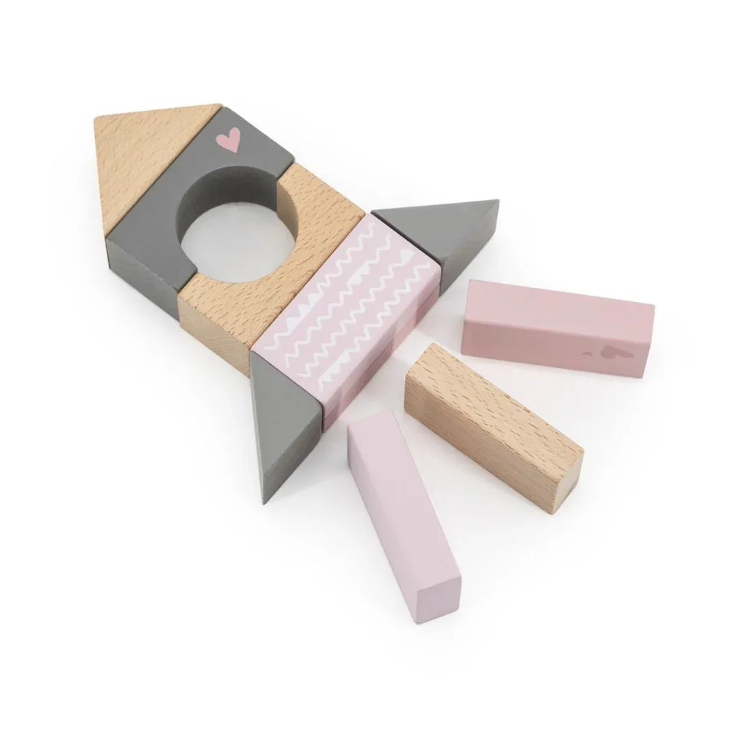 Label Label® Wooden Blocks Pink 50 pcs - Image 4