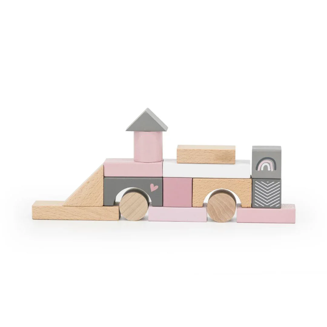 Label Label® Wooden Blocks Pink 50 pcs - Image 5