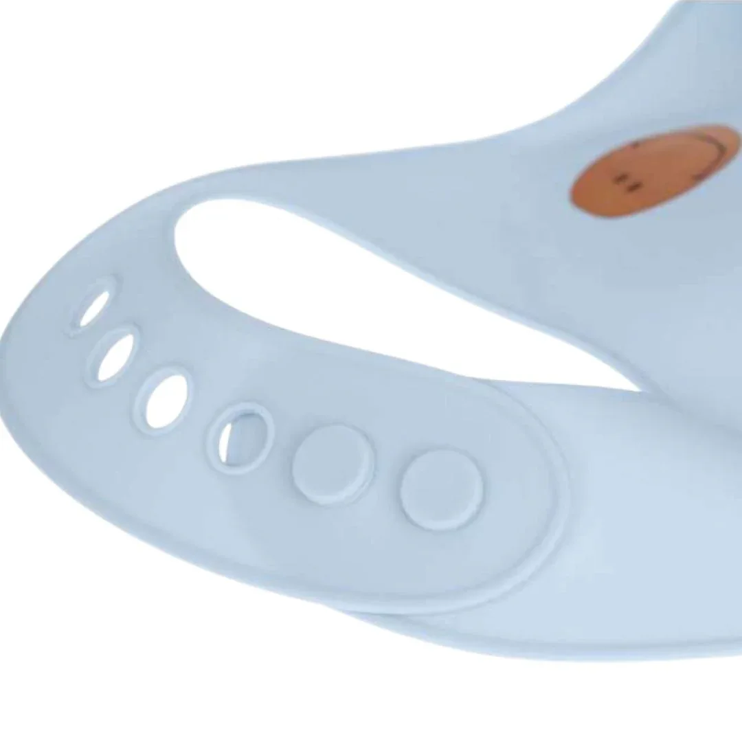 Lässig® Silicone Bib Happy Rascals Smile Sky Blue - Image 2