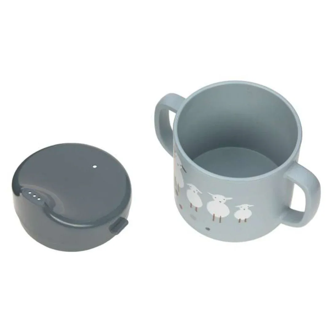 Lässig® Sippy Cup Tiny Farmer Sheep Blue - Image 2