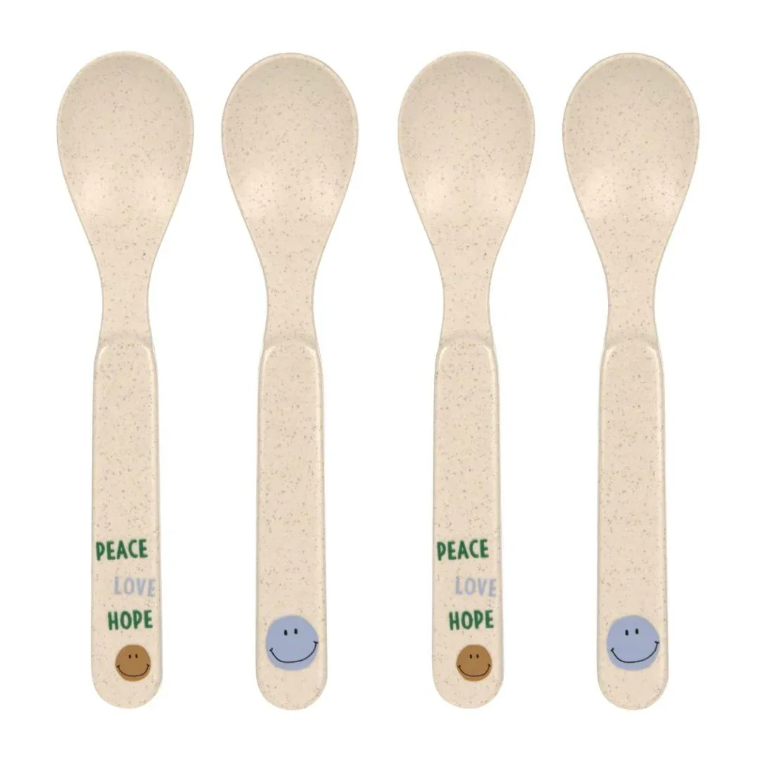 Lässig® Spoon 4 pc Happy Rascals Smile Sky Blue