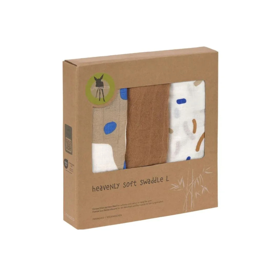 Lässig® Swaddle 3 pcs 80x80 Little Mateys Royal Blue - Image 5
