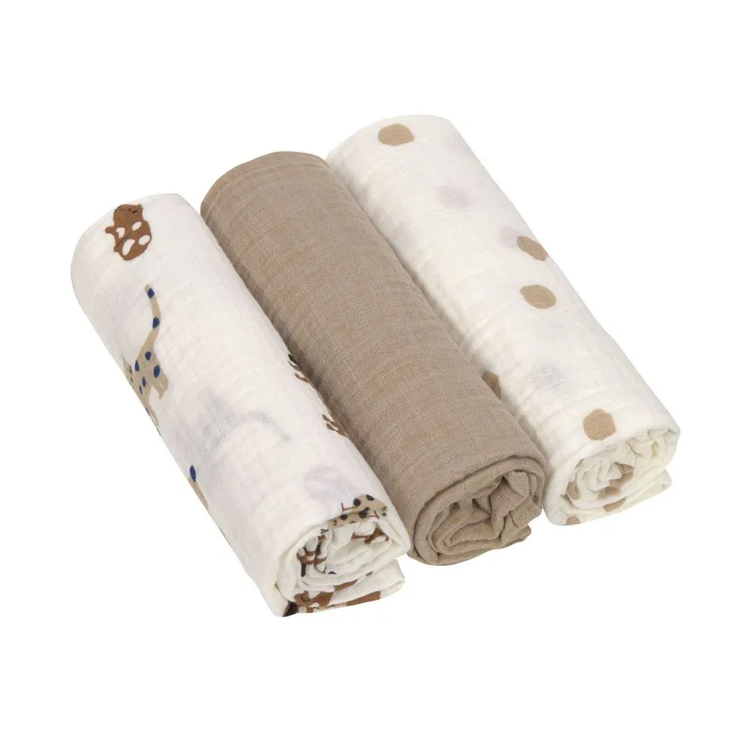 Lässig® Swaddle 3 pcs 85x85 Little Mateys Royal Blue - Image 2
