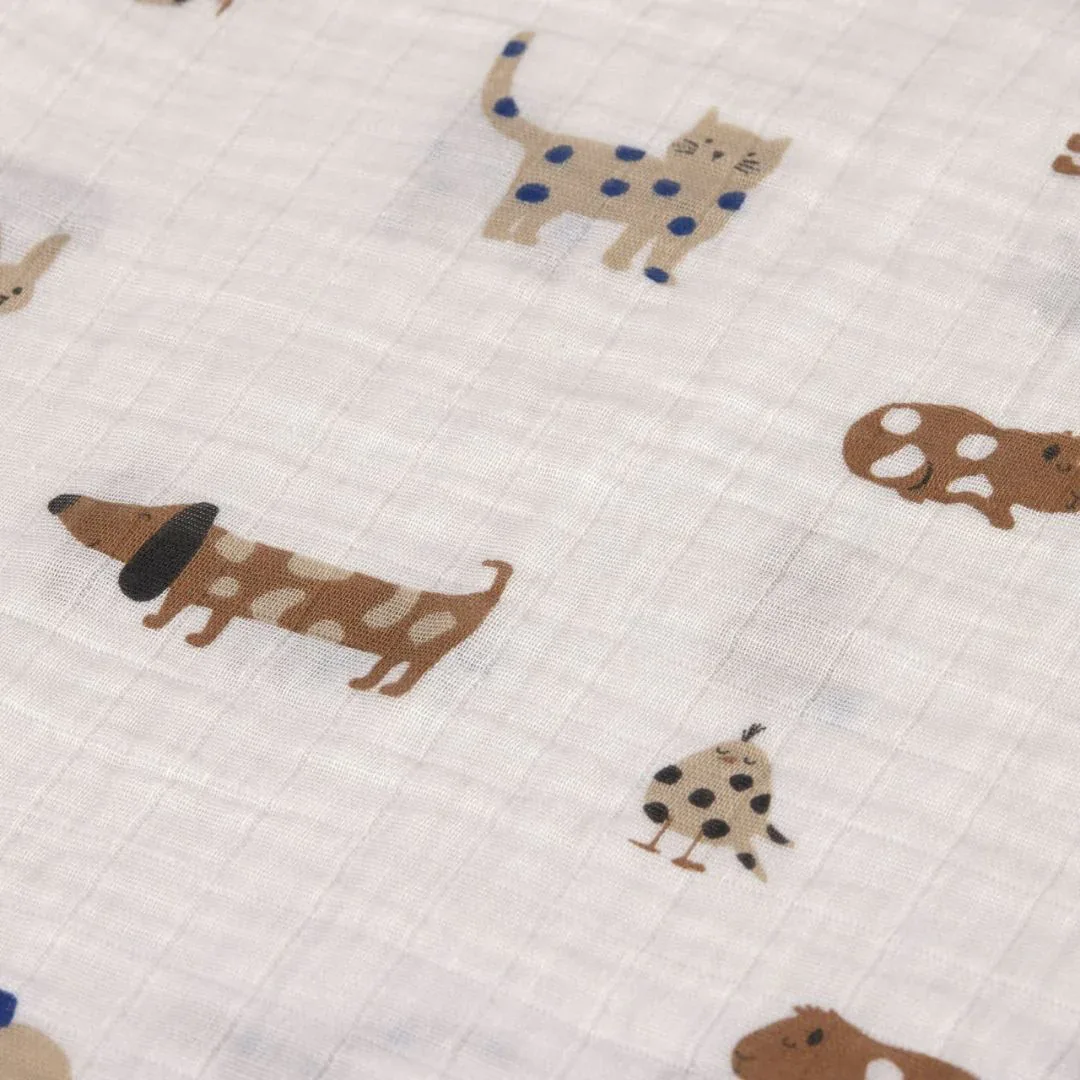 Lässig® Swaddle 3 pcs 85x85 Little Mateys Royal Blue - Image 4