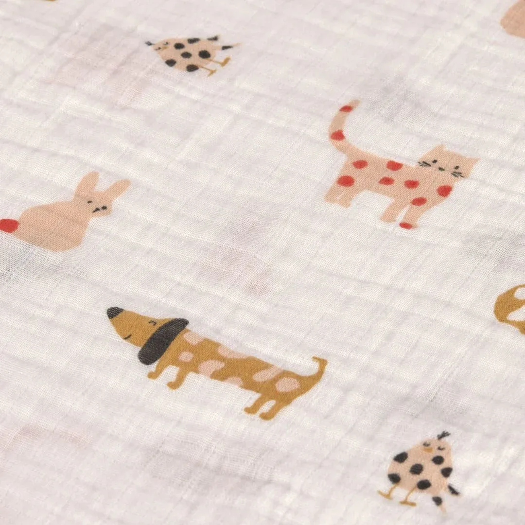 Lässig® Swaddle 3 pcs 85x85 Little Mateys Spicy Orange - Image 3
