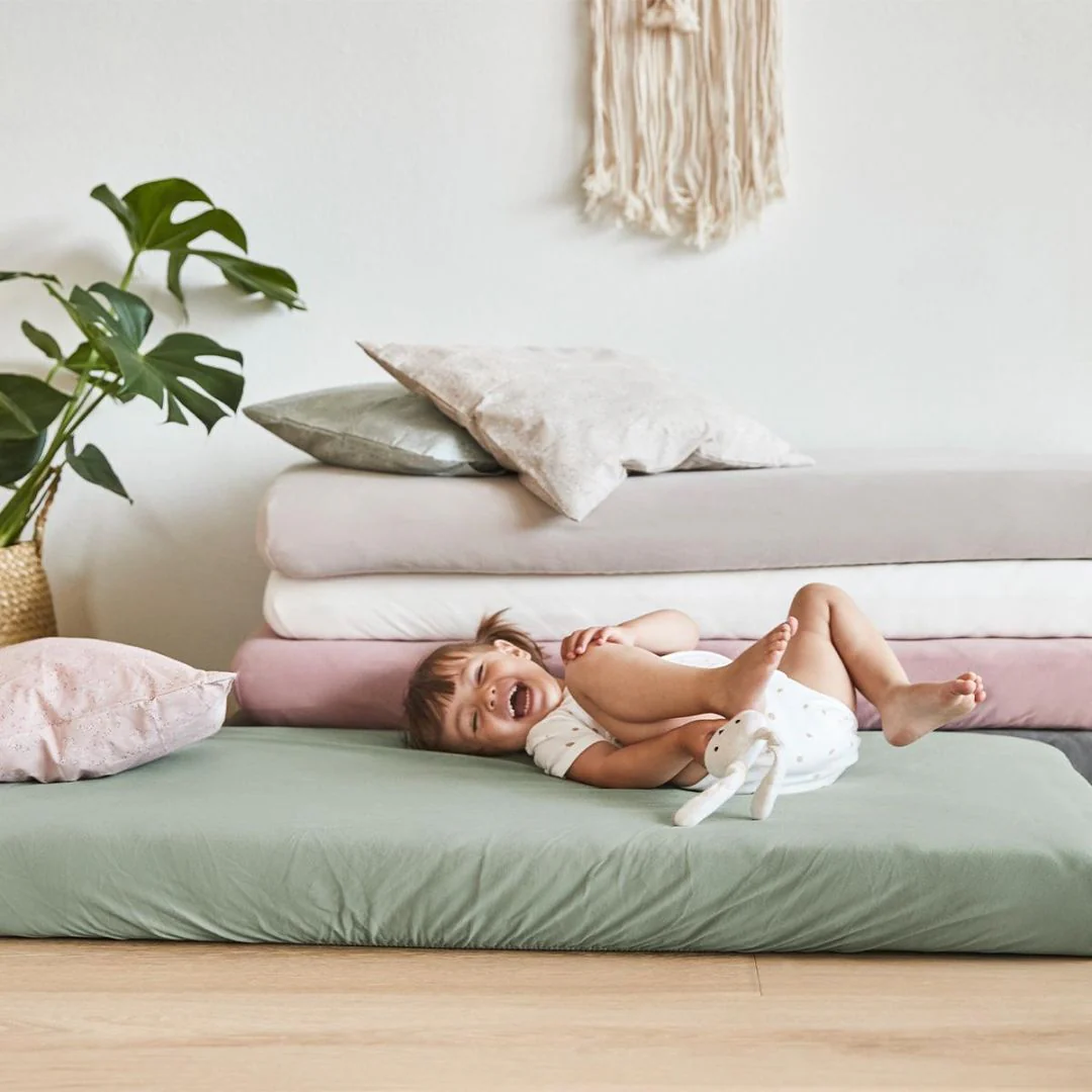 Leander® Bombažna rjuha 60x140cm 2 kos Sage Green - Image 4