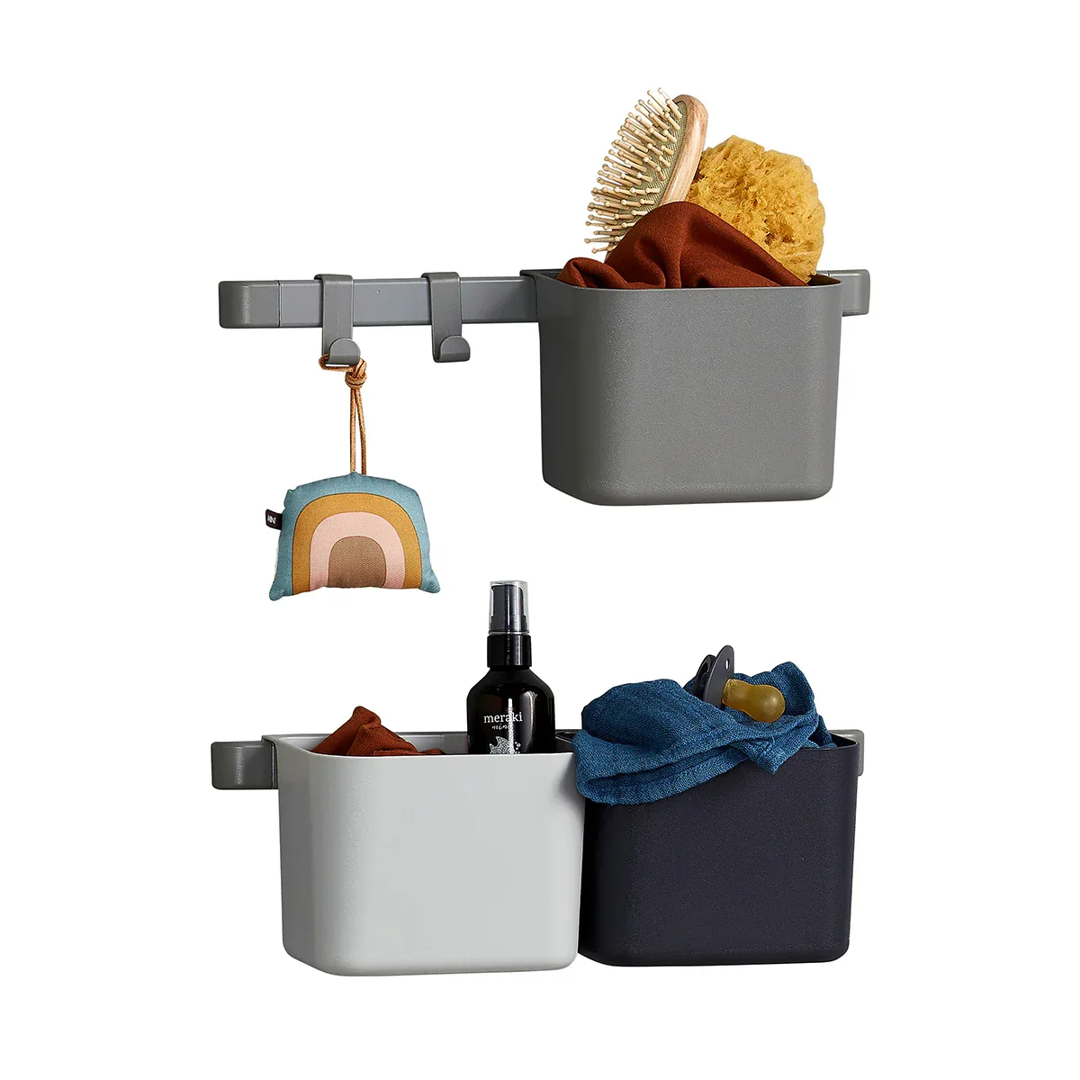 Leander® Organizers 3 Pcs.  & 2 Pcs. Rack Short Dusty Grey - Image 5