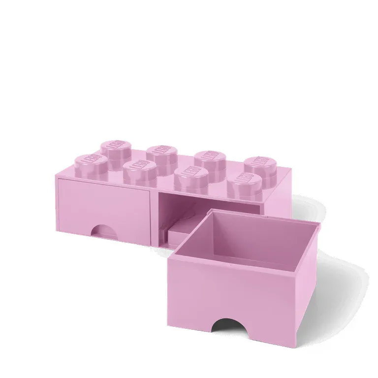 Lego® Storage Box with Drawers 8 Light Purple - Image 3