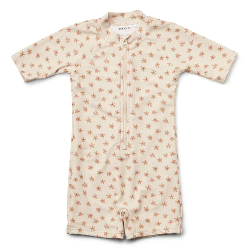 Liewood® Max Swim Jumpsuit Seersucker Floral/Sea Shell Mix 116/122