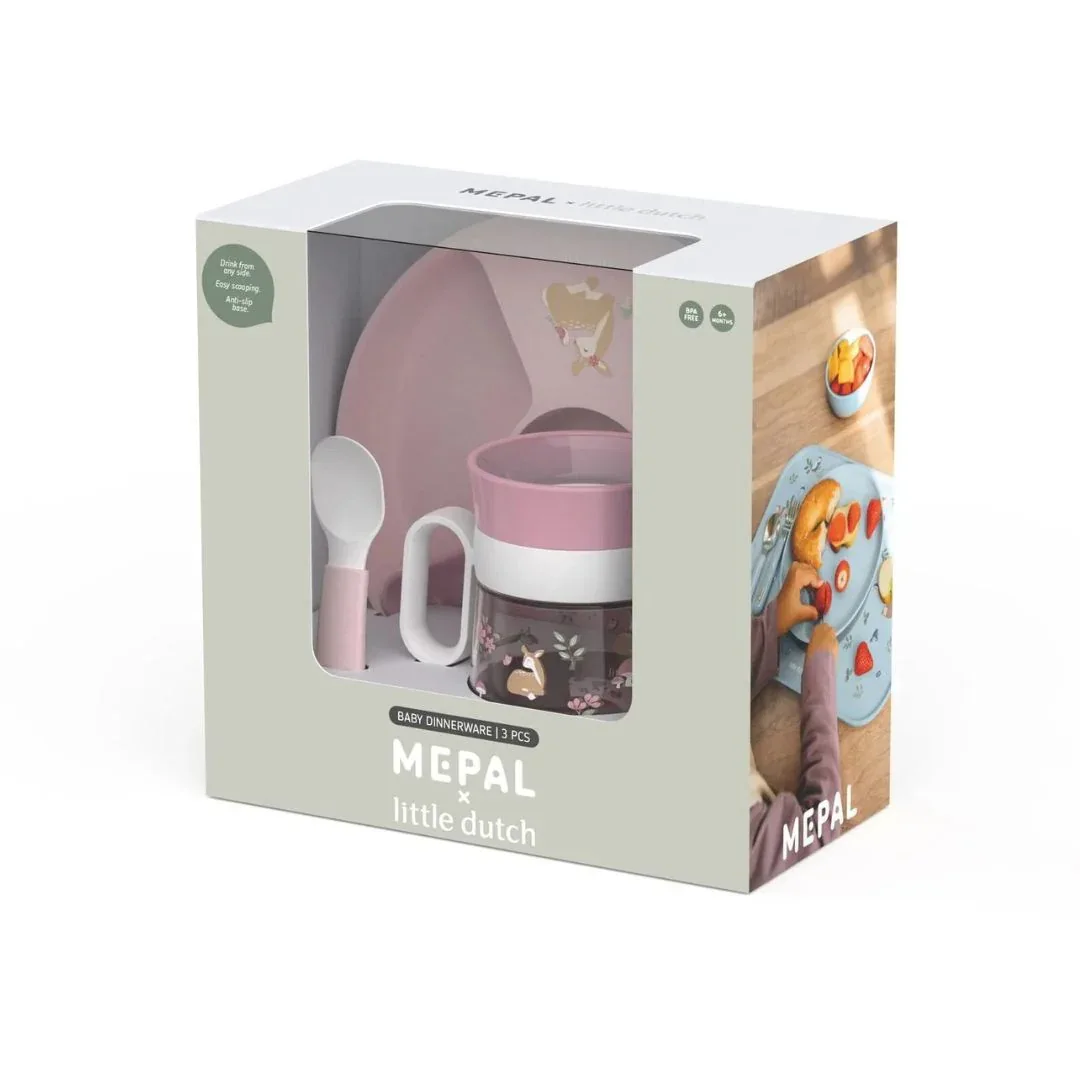 Little Dutch® Baby tableware 3-piece set Fairy Garden - Image 3