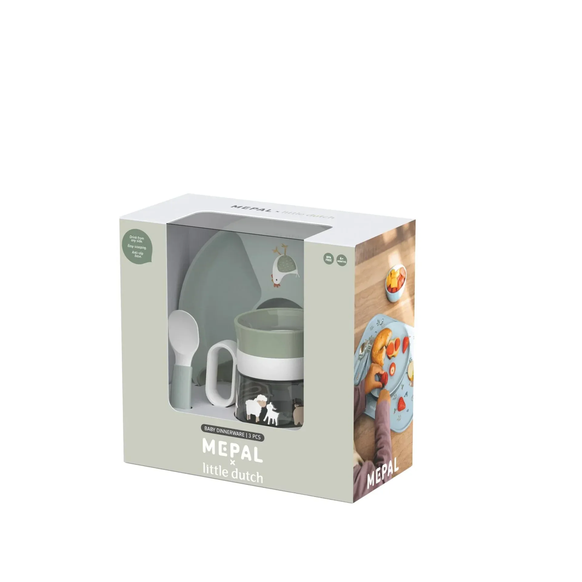 Little Dutch® Baby tableware 3-piece set Little Farm - Image 2