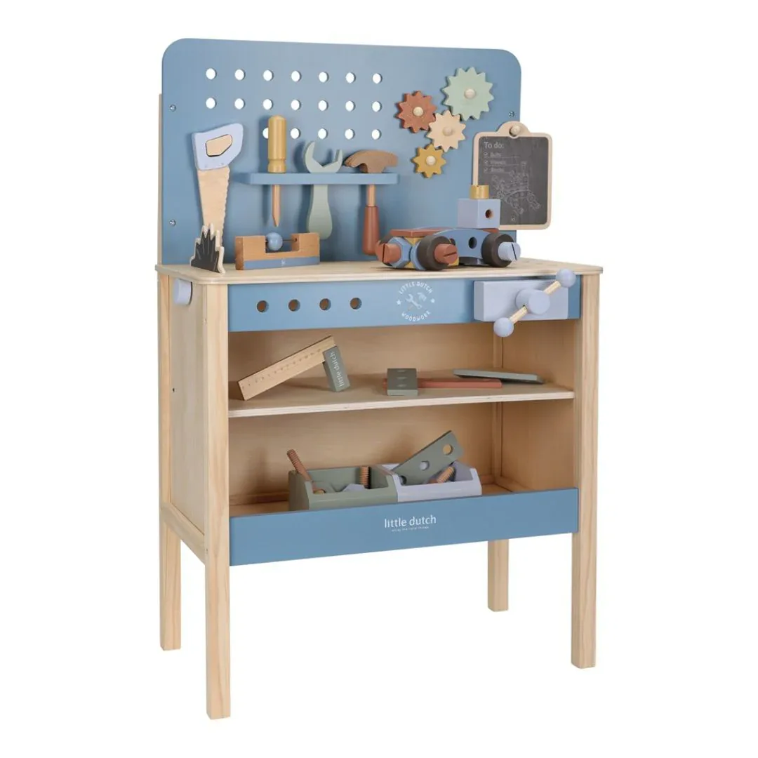 Little Dutch® Children's workbench with tool belt Blue - Image 2