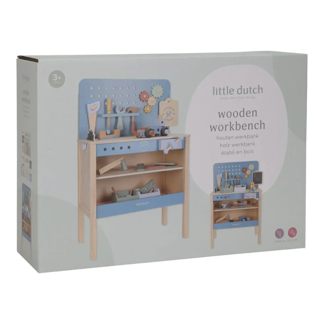 Little Dutch® Children's workbench with tool belt Blue - Image 6