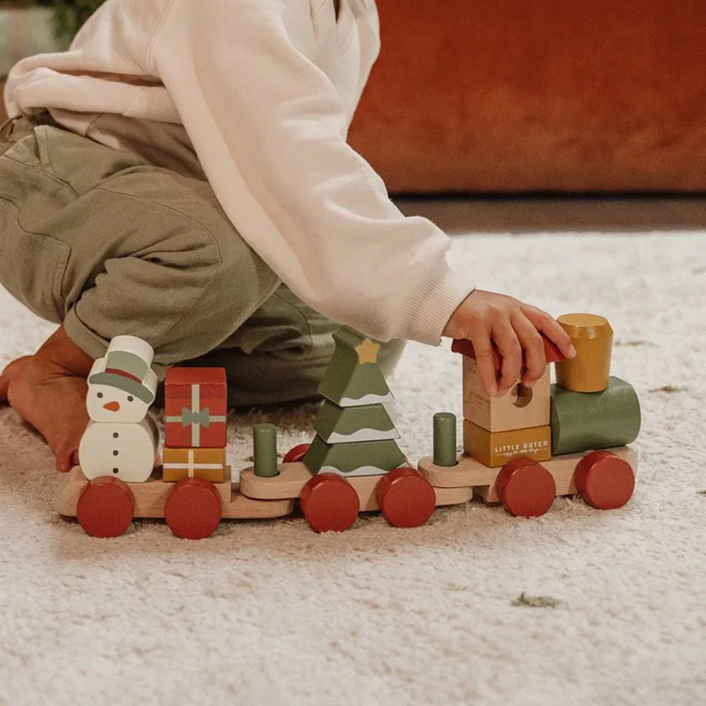 Little Dutch® Christmas Stacking Train - Image 3