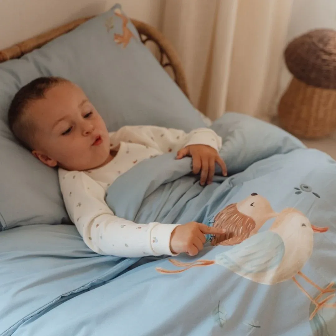 Little Dutch® Cot duvet cover Denim Blue 140x100 - Image 4