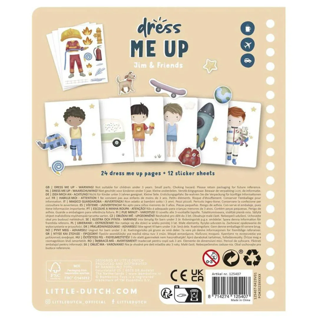 Little Dutch® Dress me up book Jim & Friends - Image 3