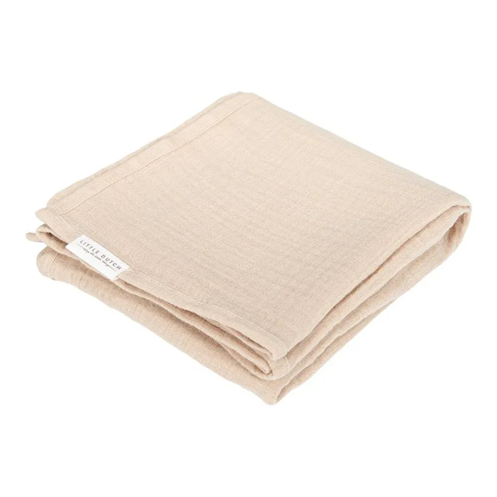Little Dutch® Facecloths set muslin Baby Bunny/Beige 26x26 - Image 4