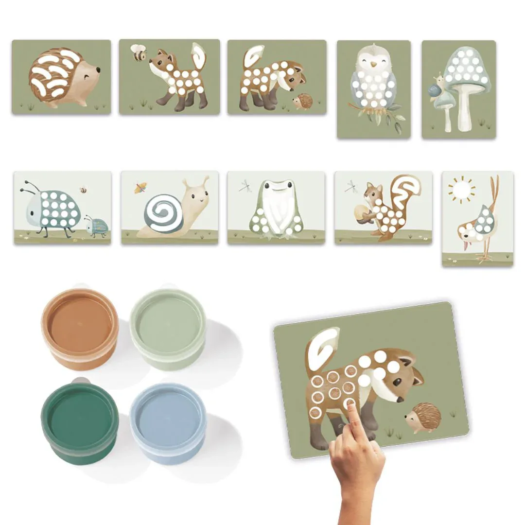 Little Dutch® Forest Friends Finger Painting Set - Image 3