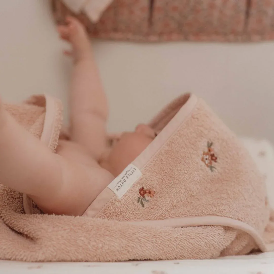 Little Dutch® Hooded towel Blossom 75x75 - Image 5