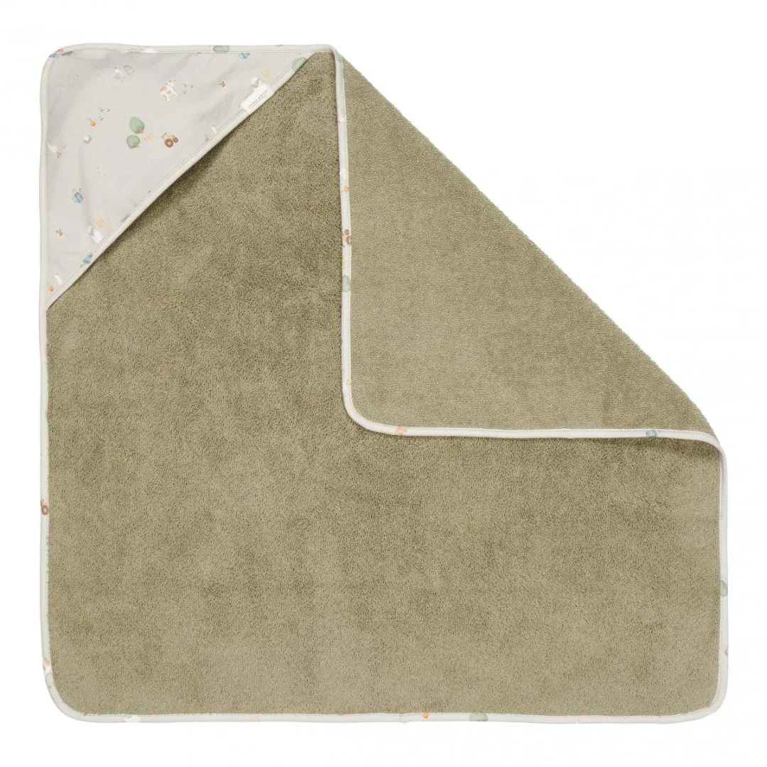 Little Dutch® Hooded towel Little Farm 75x75 - Image 2