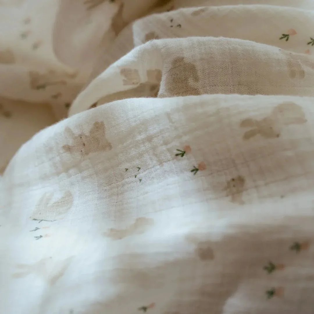 Little Dutch® Muslin Cloth Set Baby Bunny 70x70 - Image 2