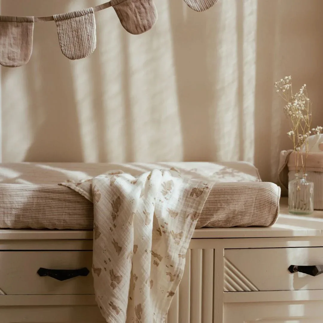 Little Dutch® Muslin Cloth Set Baby Bunny 70x70 - Image 5