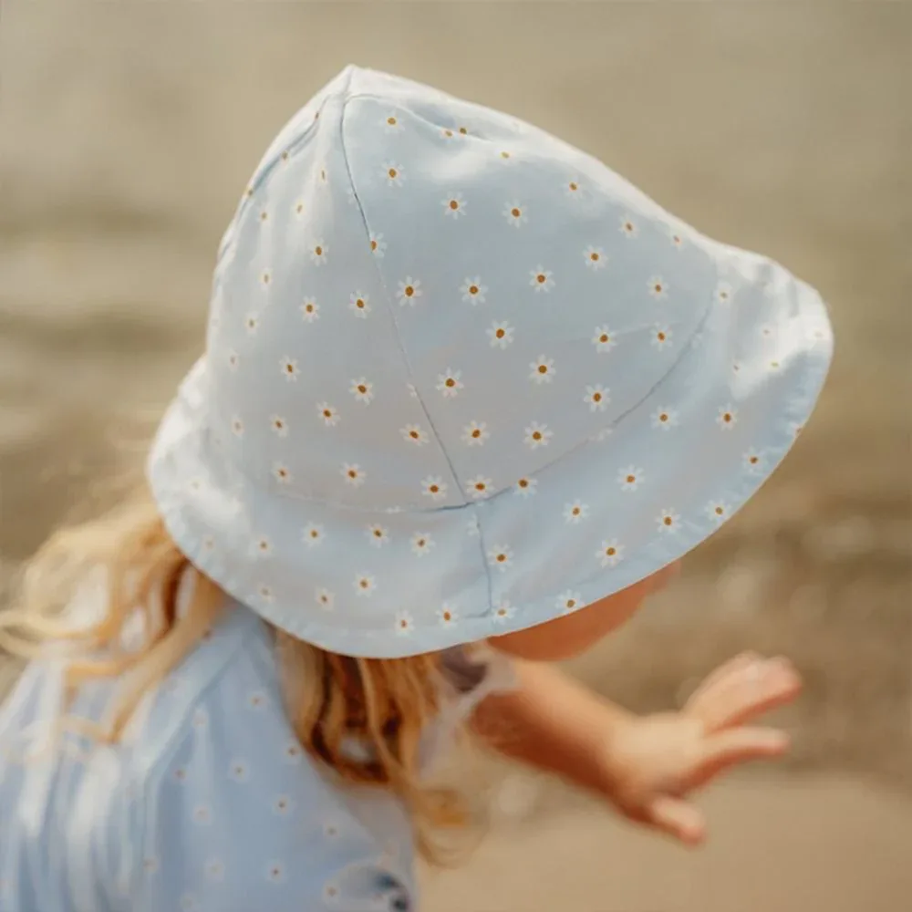 Little Dutch® Reversible sun hat Little Daisies Blue (12-18M) - Image 2